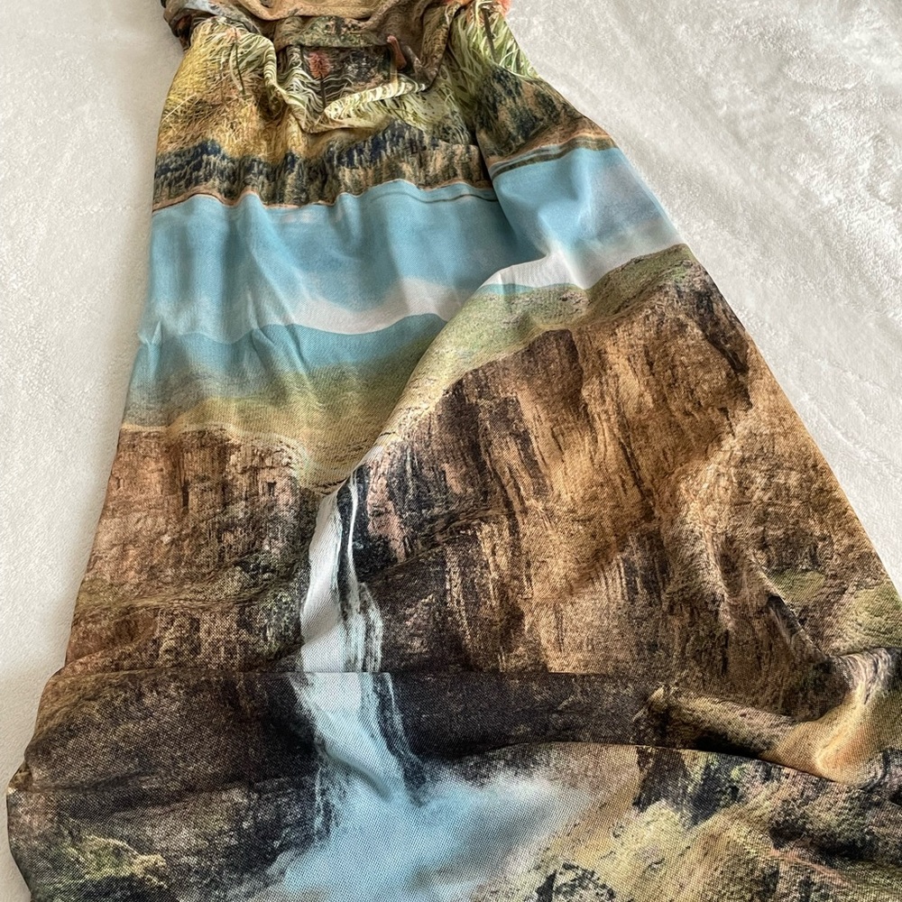 Zara Multicolor Scenic Print Dress